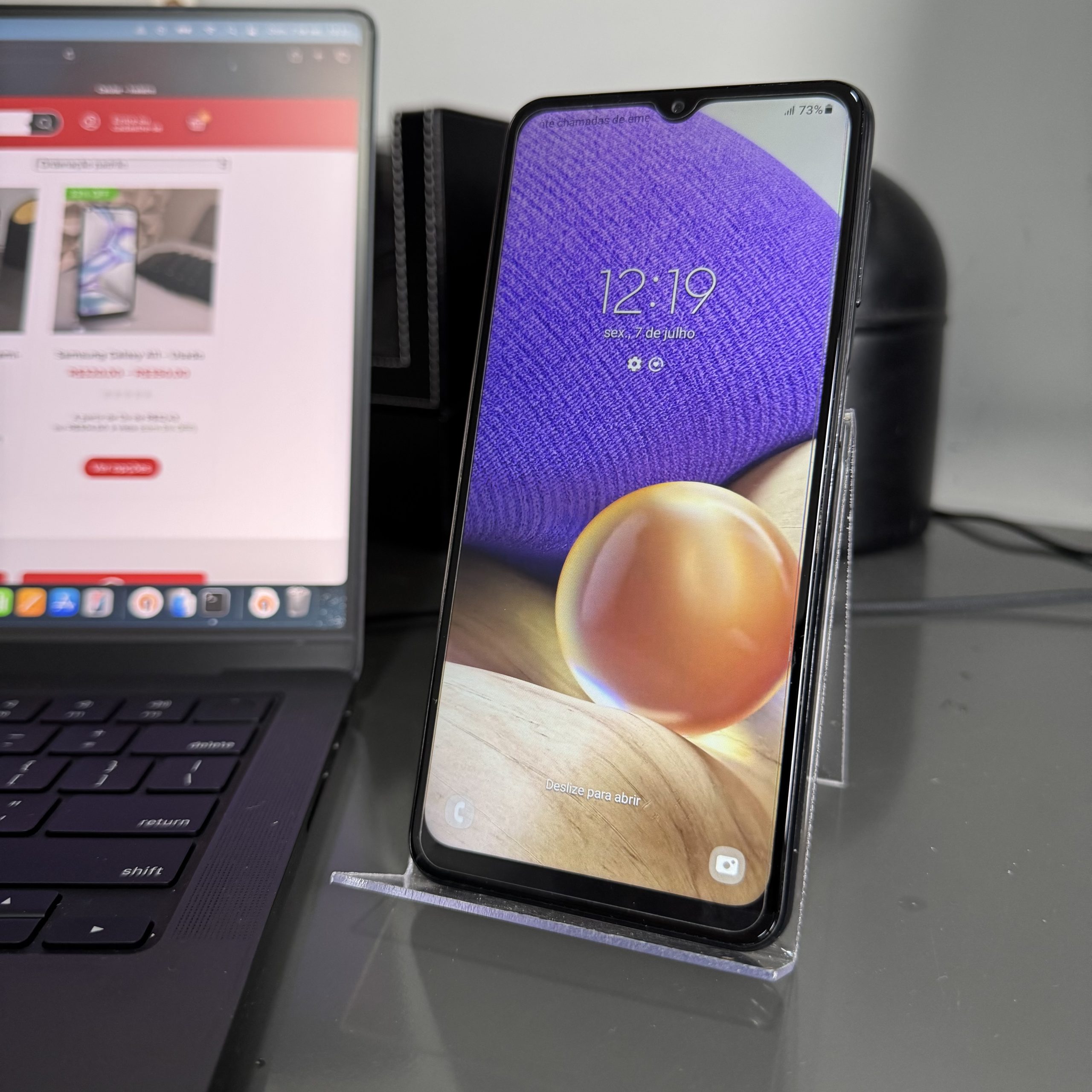 Samsung Galaxy A32 – Tela 6,4″ – 4 GB RAM – 128 GB Armazenamento (Semi-Novo)