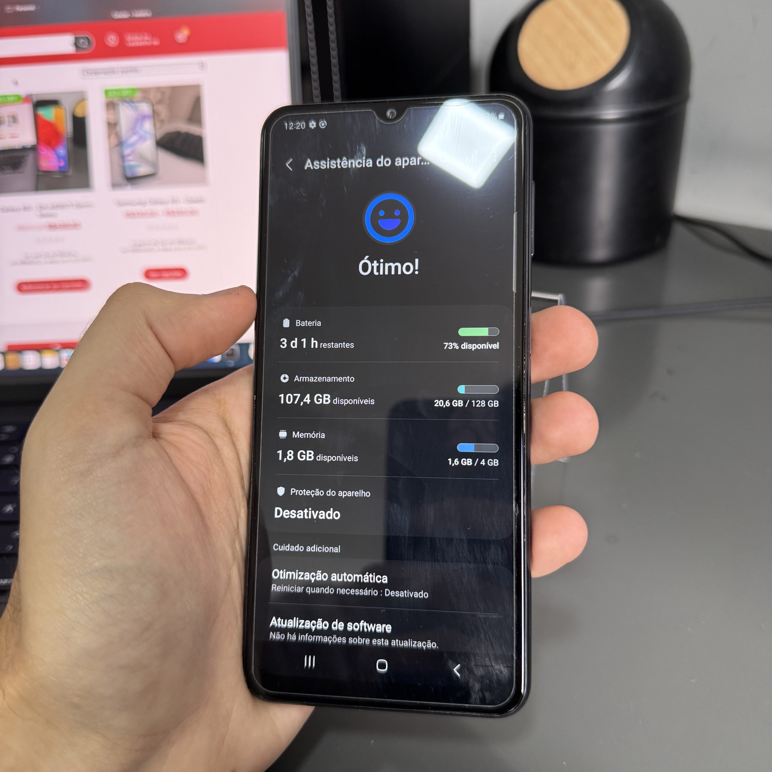 Samsung Galaxy A32 – Tela 6,4″ – 4 GB RAM – 128 GB Armazenamento (Semi-Novo) - Image 4